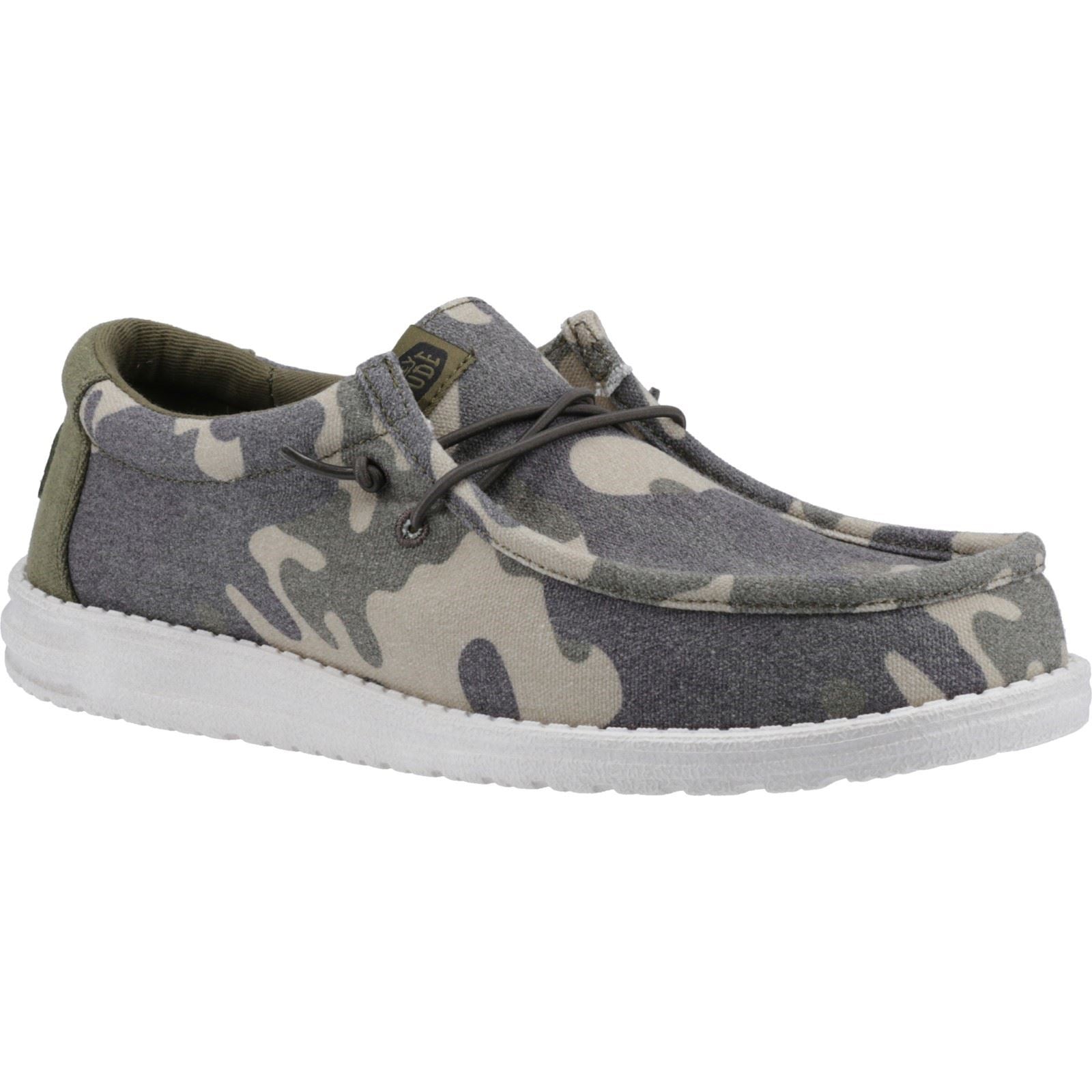 HEYDUDE Wally Washed Camo Synthetic Men's Camo Shoes
