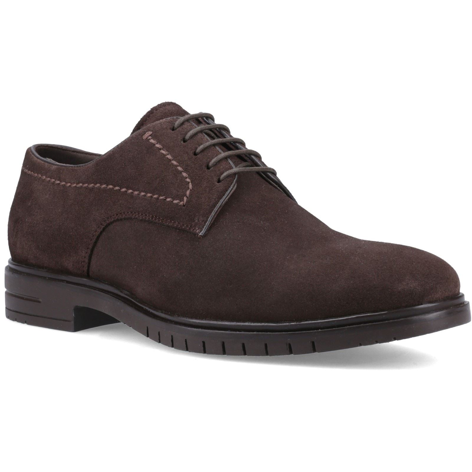 Hush Puppies Sterling Suede Shoe Leather Men's Chocolate Lace-Up Shoes