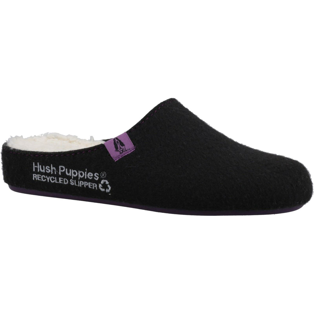 Hush Puppies The Good 90% Recycled RPET Synthetic Women's Black Slippers