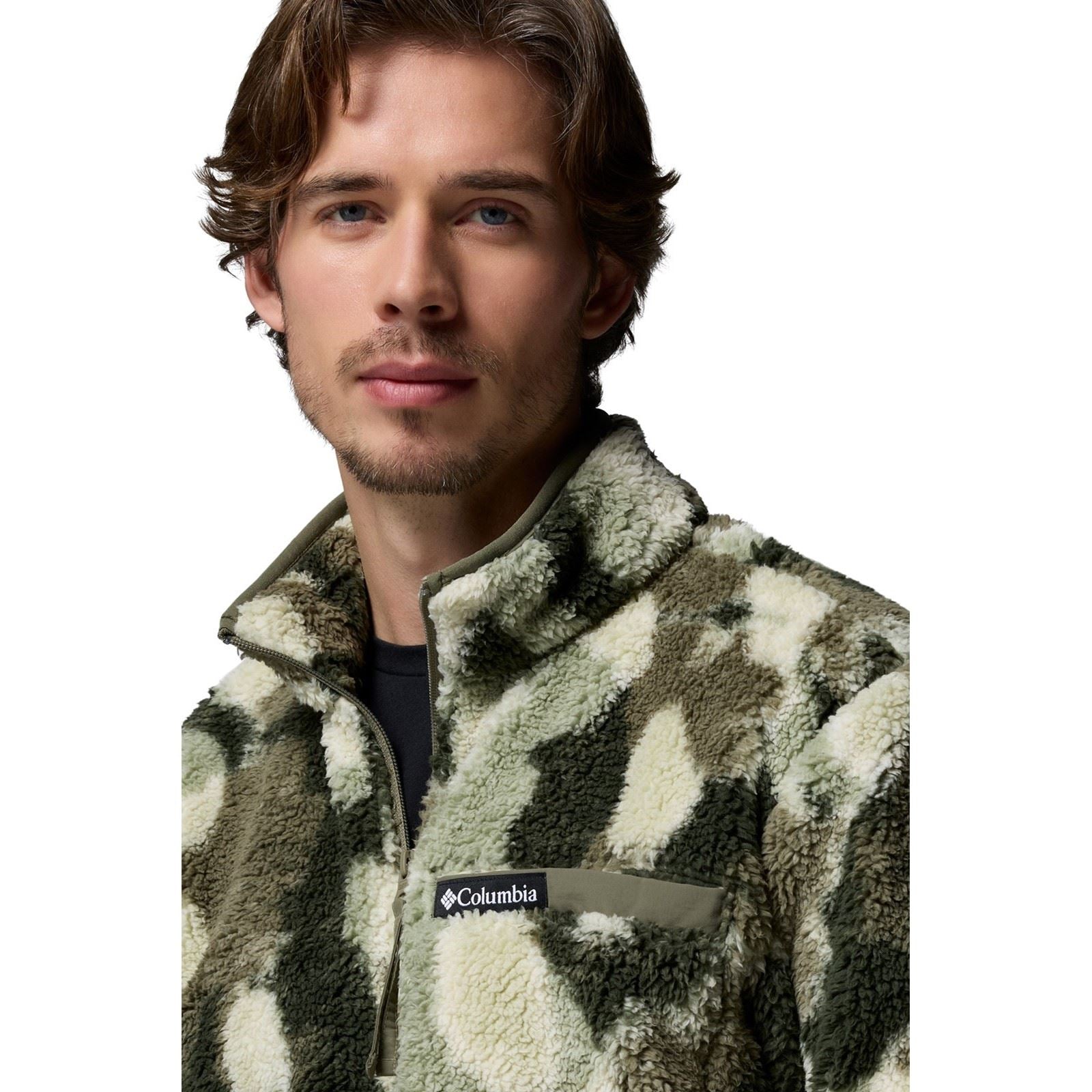 Columbia Rugged Ridge High Pile Half Zip Men's Green Fleece Pullover