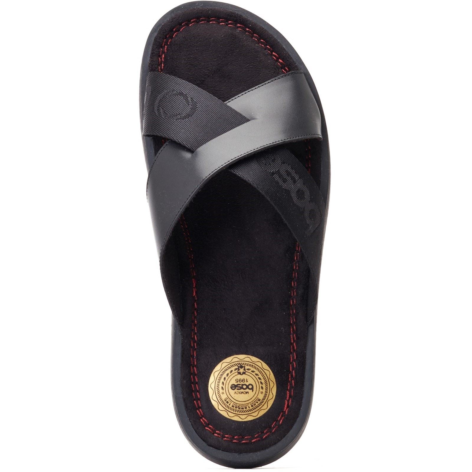 Base London Webb Leather Men's Black Sandals