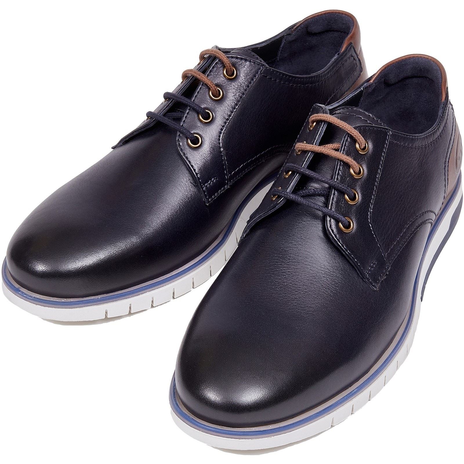 Pod Cillian Leather Men's Navy Lace-Up Shoes