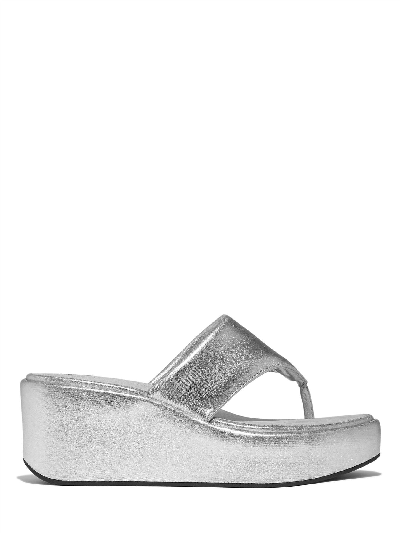 FitFlop Platfform Wedge Women's Silver Sandals