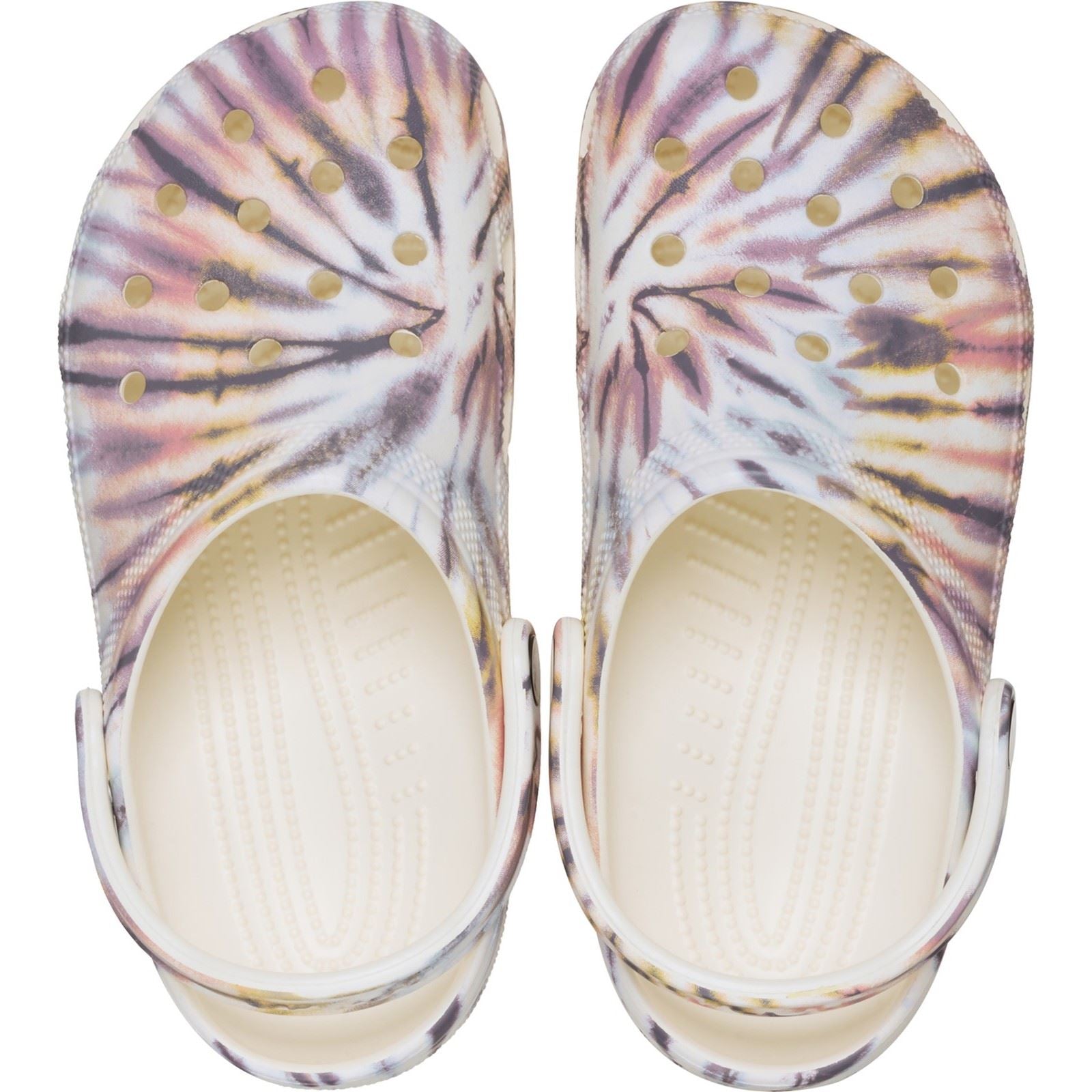 Crocs Classic Tie Dye Clog Thermoplastic Women's Chalk/Multi Clogs