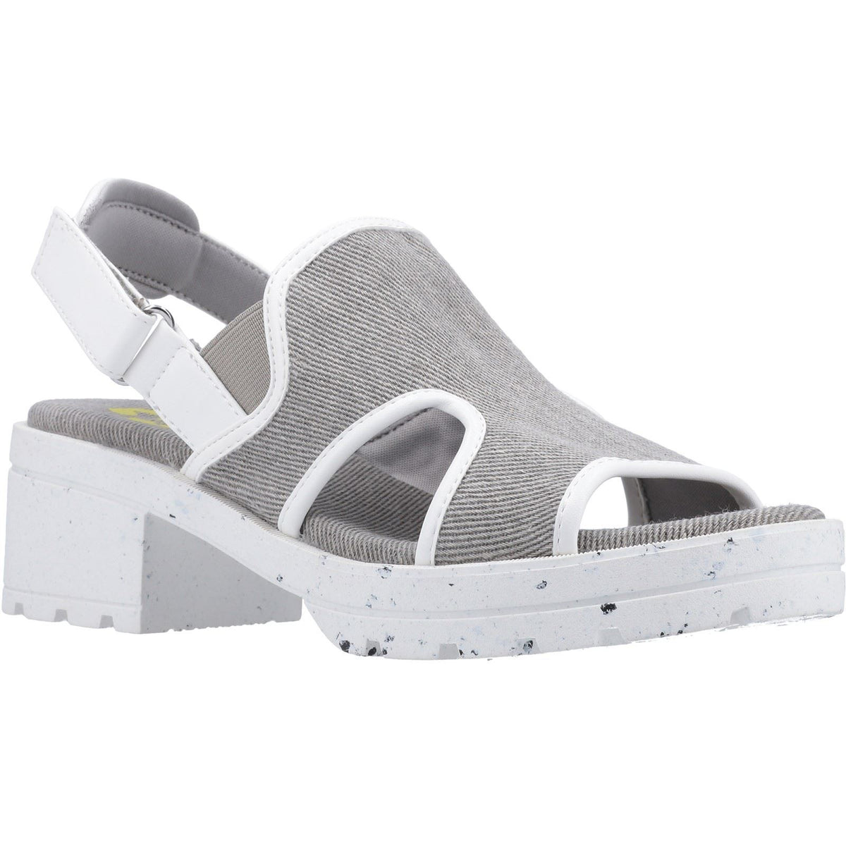 Lilly Synthetic Grey White Heels
