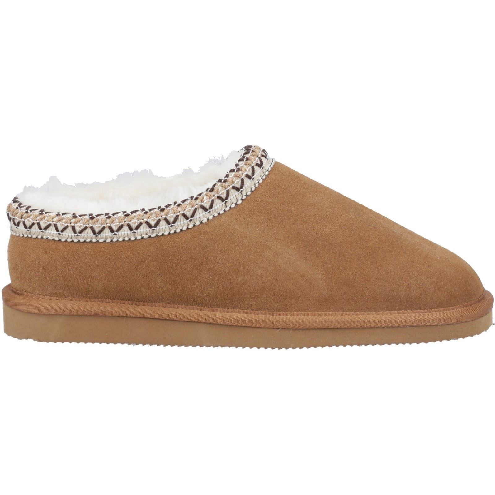 Cotswold Foxmoor Leather Women's Tan Slippers