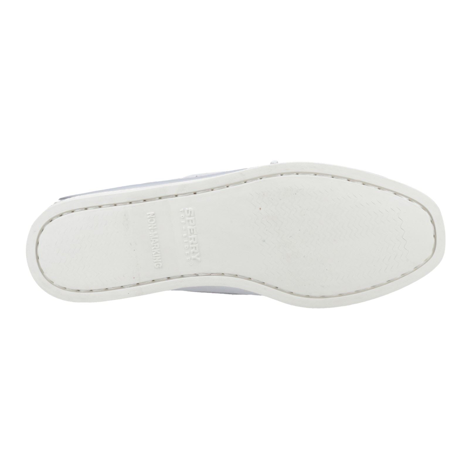 Sperry Authentic 2 Eye Leather Women's Silver Boat Shoes