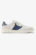 Fred Perry B4 Textured Leather/Suede Men's Porcelain/Blue Trainers