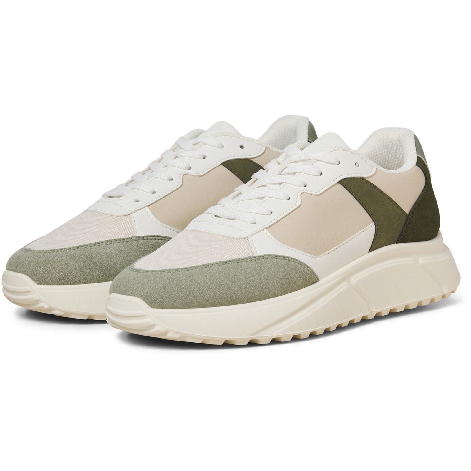 Jack & Jones Aspire Runner Polyurethane Men's White Seagrass / Bronze Green Trainers