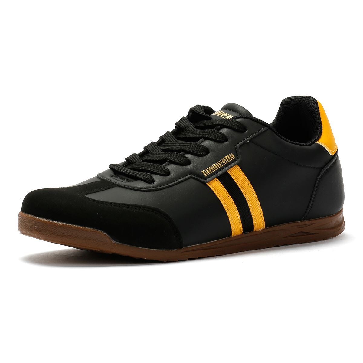 Lambretta Tackle Men's Black/Gold Trainers