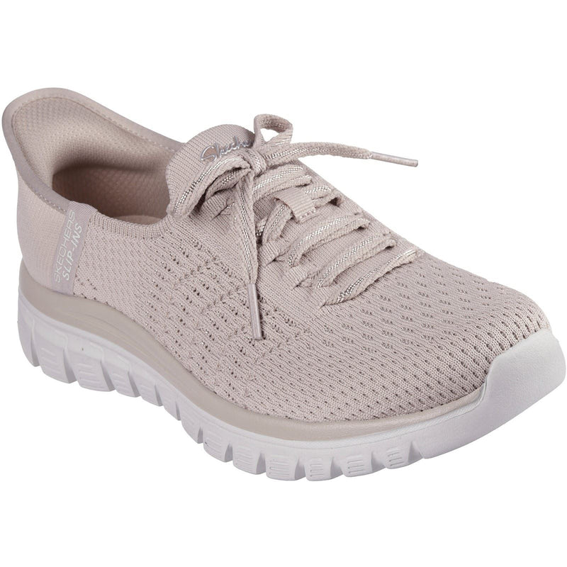 Skechers Graceful First Blush Textile Women's Taupe Trainers