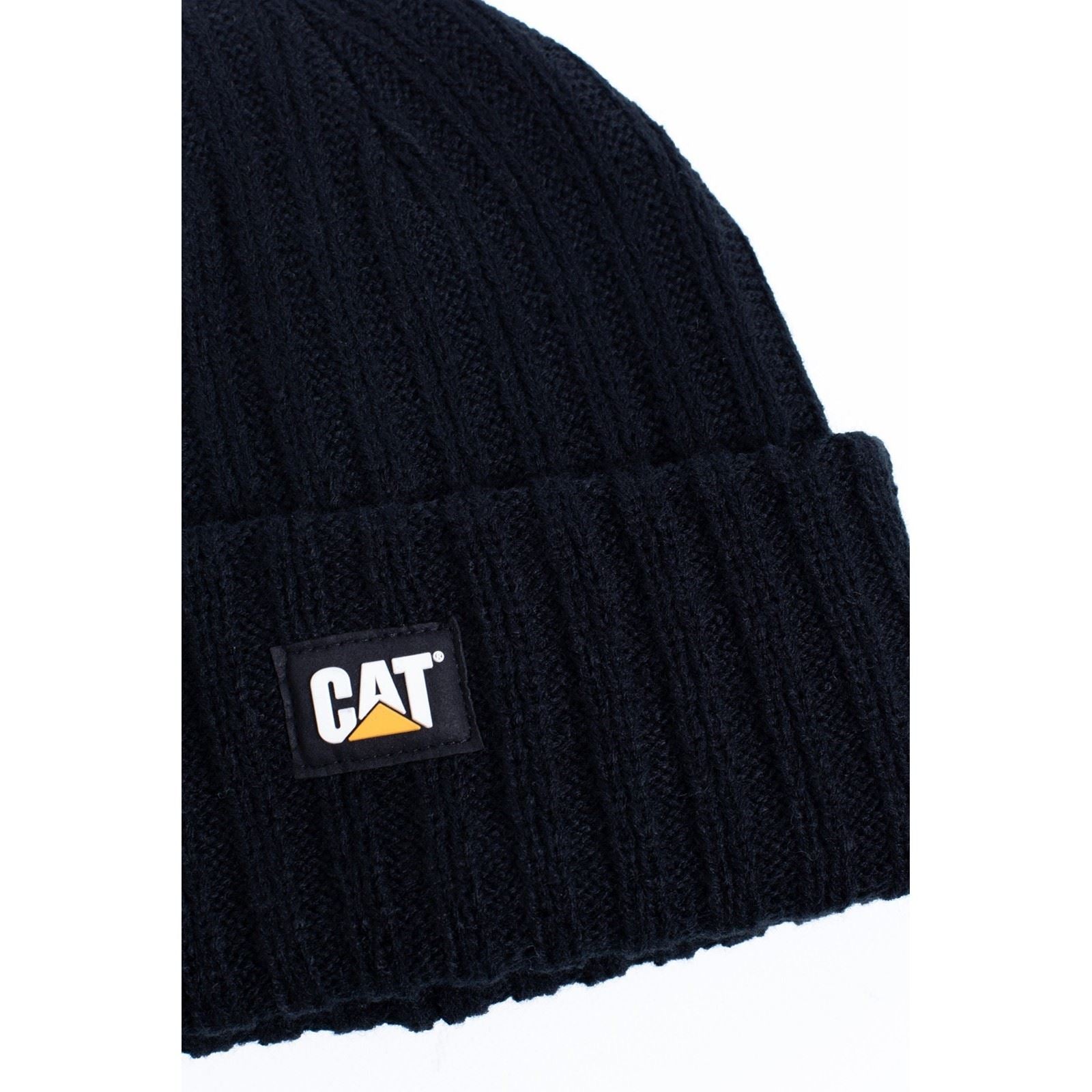 Caterpillar Rib Watch Black Beanie Hat