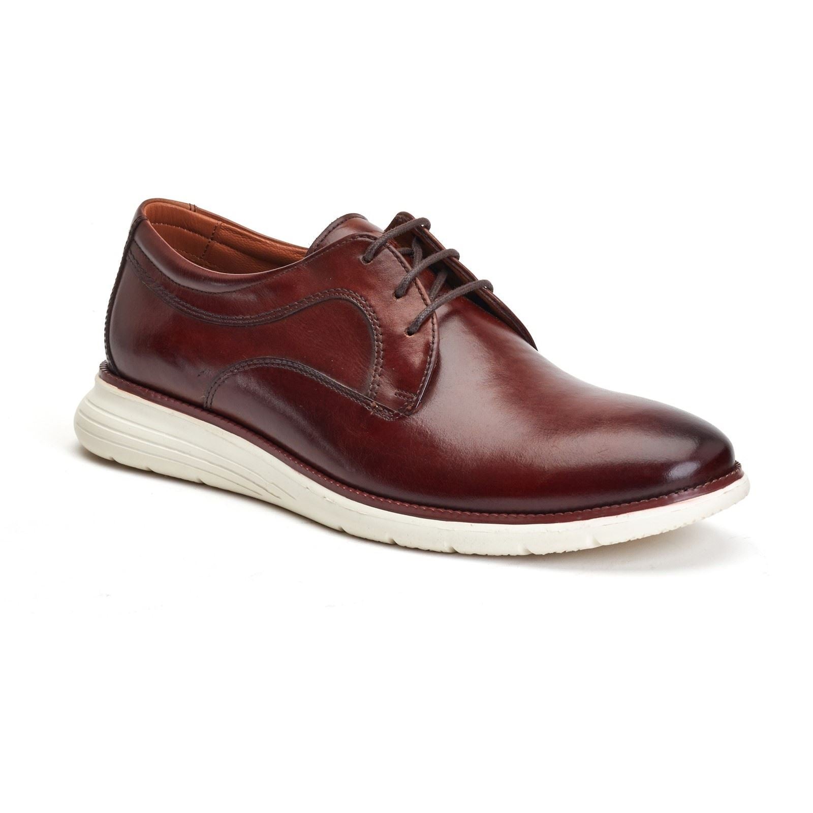 Base London Wing Leather Men's Burnt Brown Derby Shoes