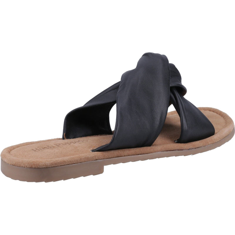 Hush Puppies Amy Wide Fit Leather Women's Black Sandals