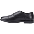 Hush Puppies Tim Monk Leather Youth Boy's Black Shoes