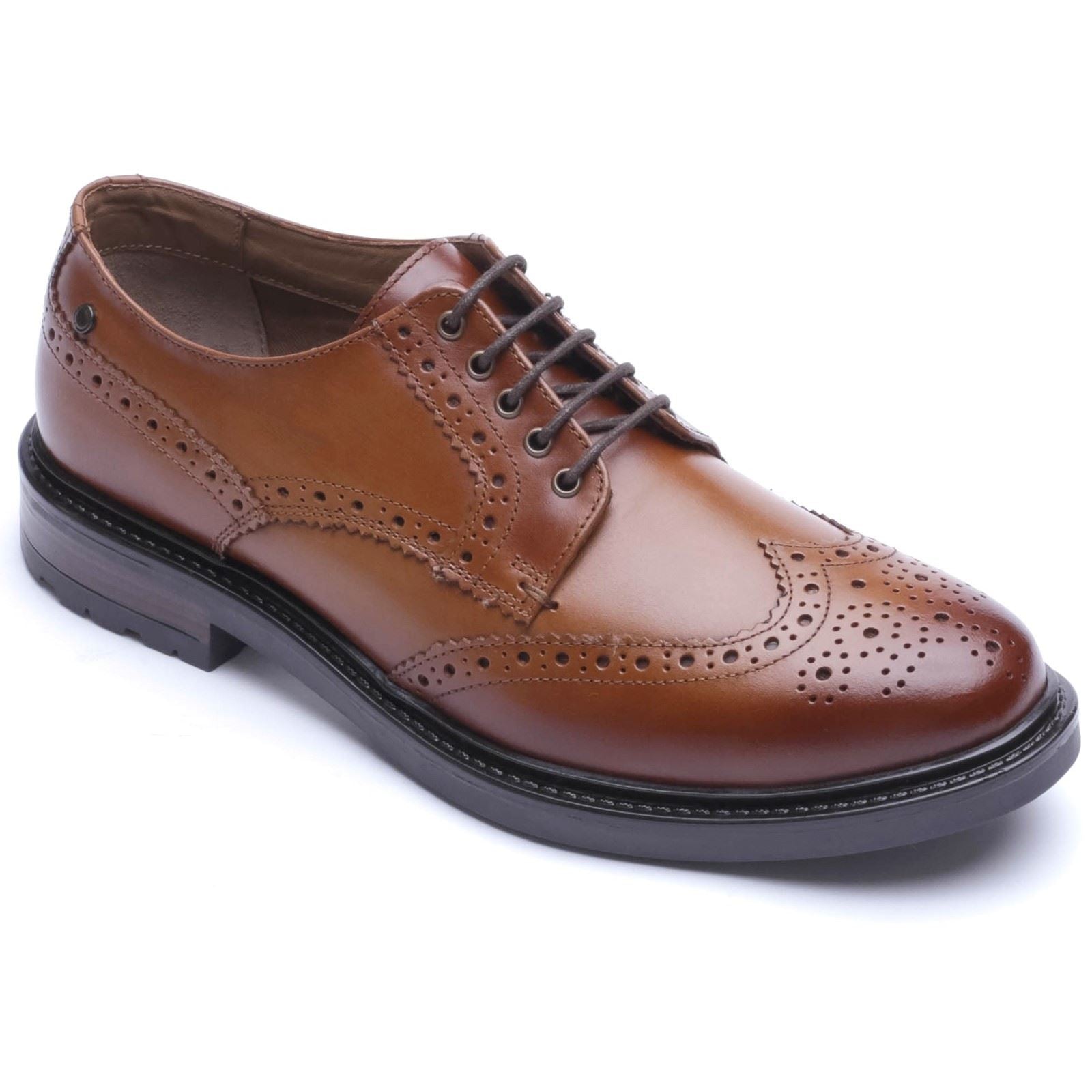 Base London Tanner Leather Men's TAN Brogues Shoes