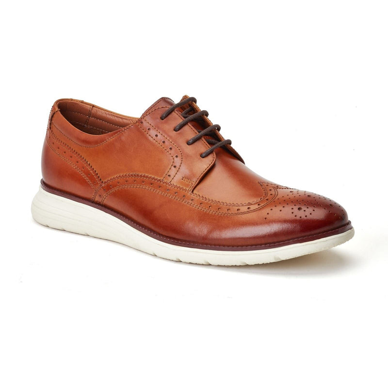 Base London Flight Leather Men's Burnt Tan Brogues Shoes