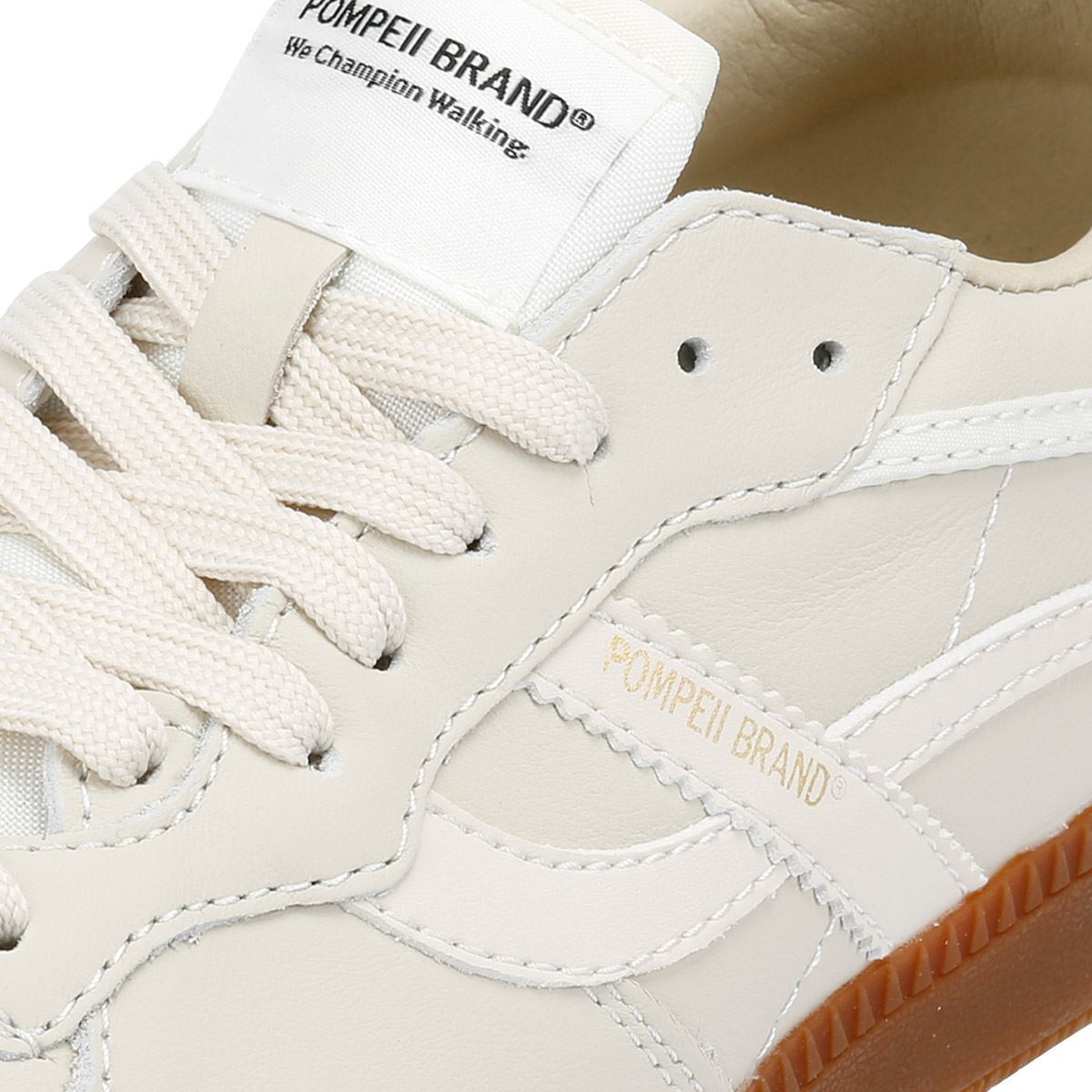 Pompeii Elan Sala Leather Men's Ecru Trainers