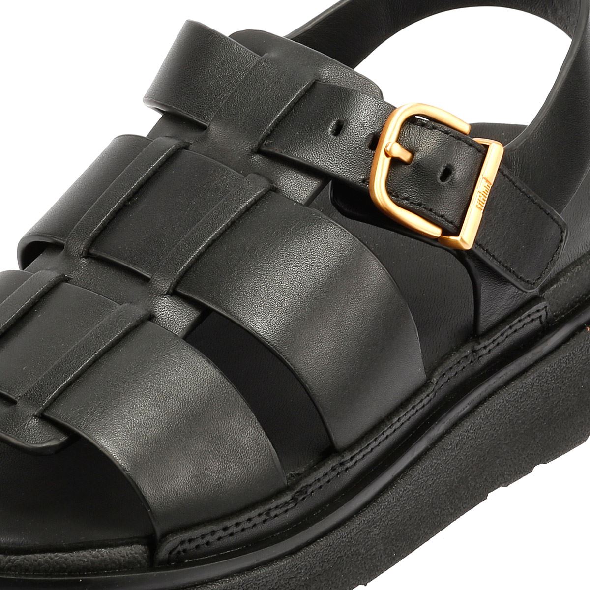FitFlop GEN-FF Fisherman Leather Women's Black Sandals