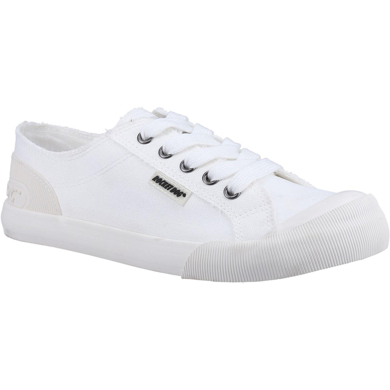 Rocket Dog Jazzin 12A Canvas Cotton Women's White Trainers
