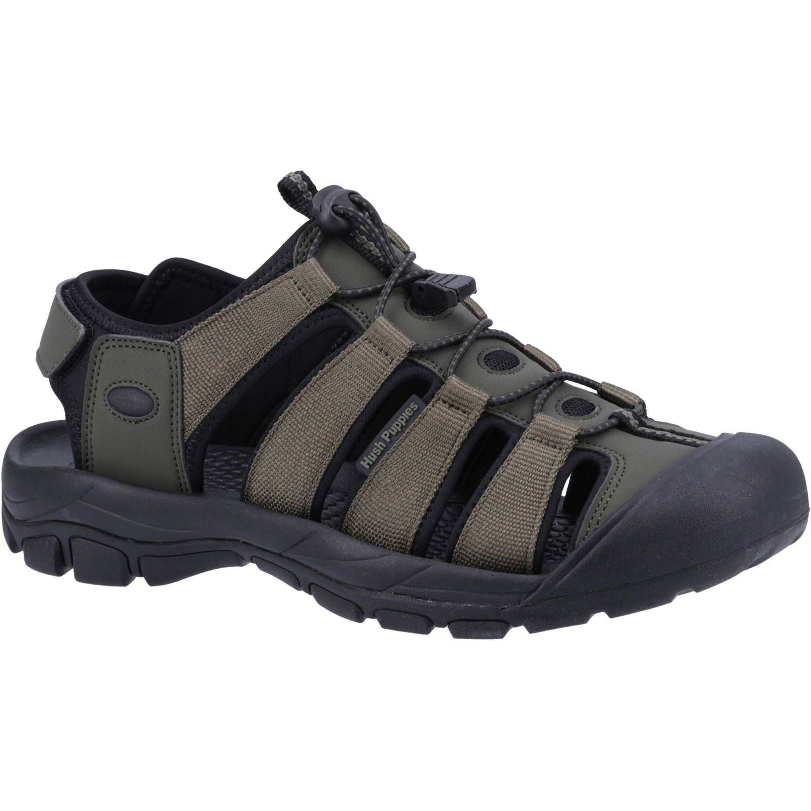 Hush Puppies Peru Synthetic/Webbing Men's Khaki Sandals