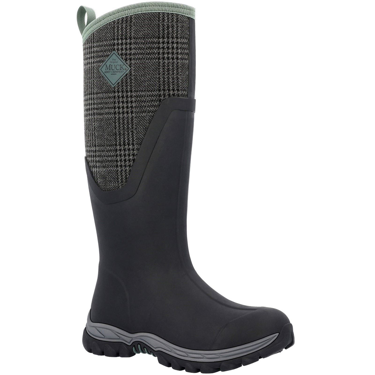 Arctic Sport II Tall Rubber Black Plaid Wellington