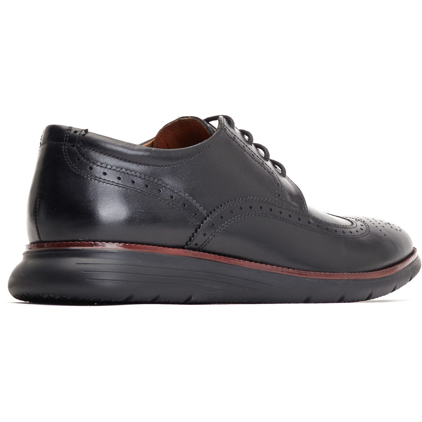 Base London Flight Leather Men's Black Brogues Shoes