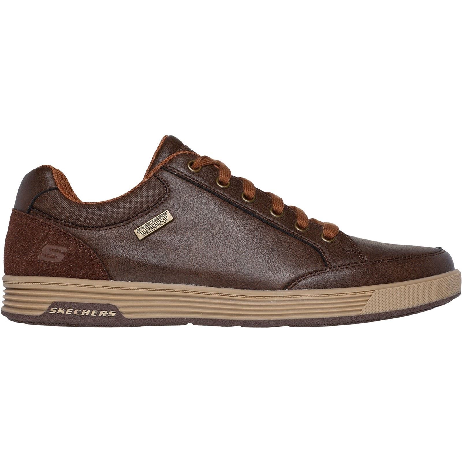 Skechers Cavell Sparkman Polyurethane Men's Chocolate Standard Lace-Up Shoes