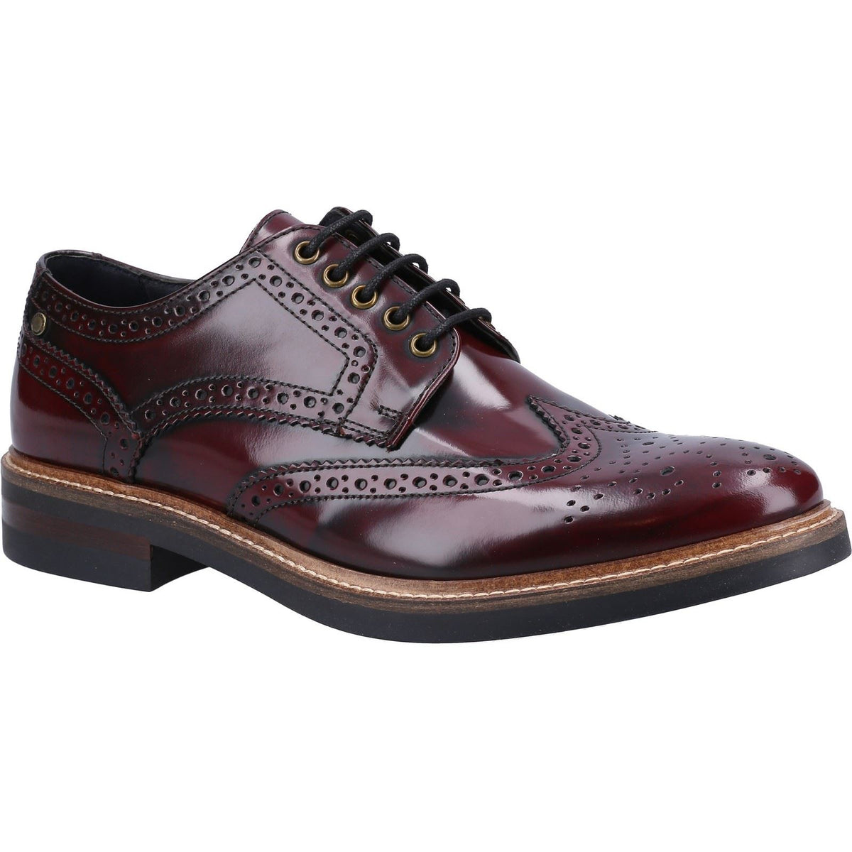 Woburn Leather Bordo Brogues Shoes