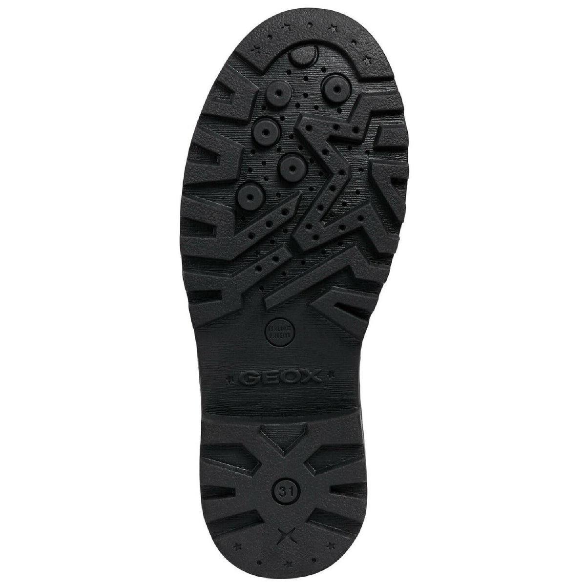 Geox J Casey G. E Leather Black Patent Shoes