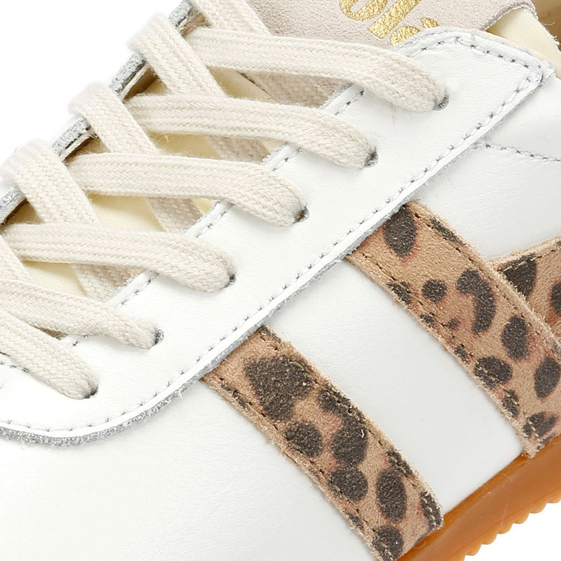 Gola Elan Leather Women's White/Leopard/Off White Trainers