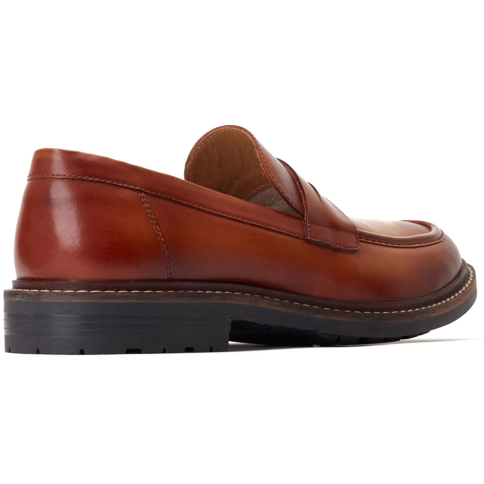 Base London Ivey Leather Men's Burnt Tan Loafers