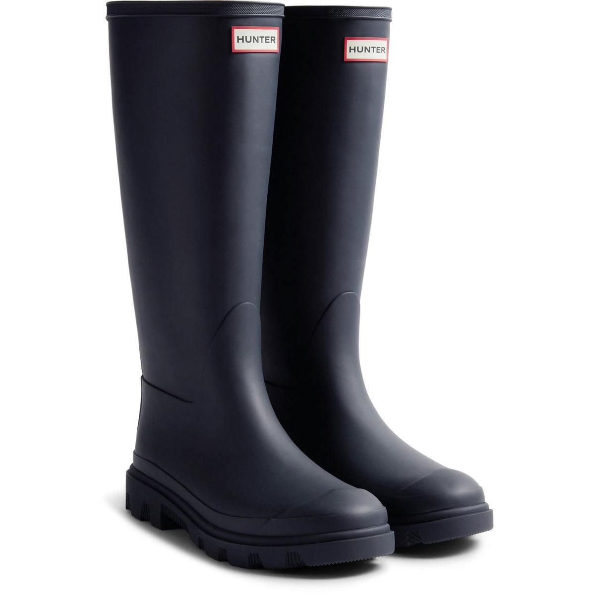 Hunter Downpour Tall Rubber Men's Navy Wellington Boots