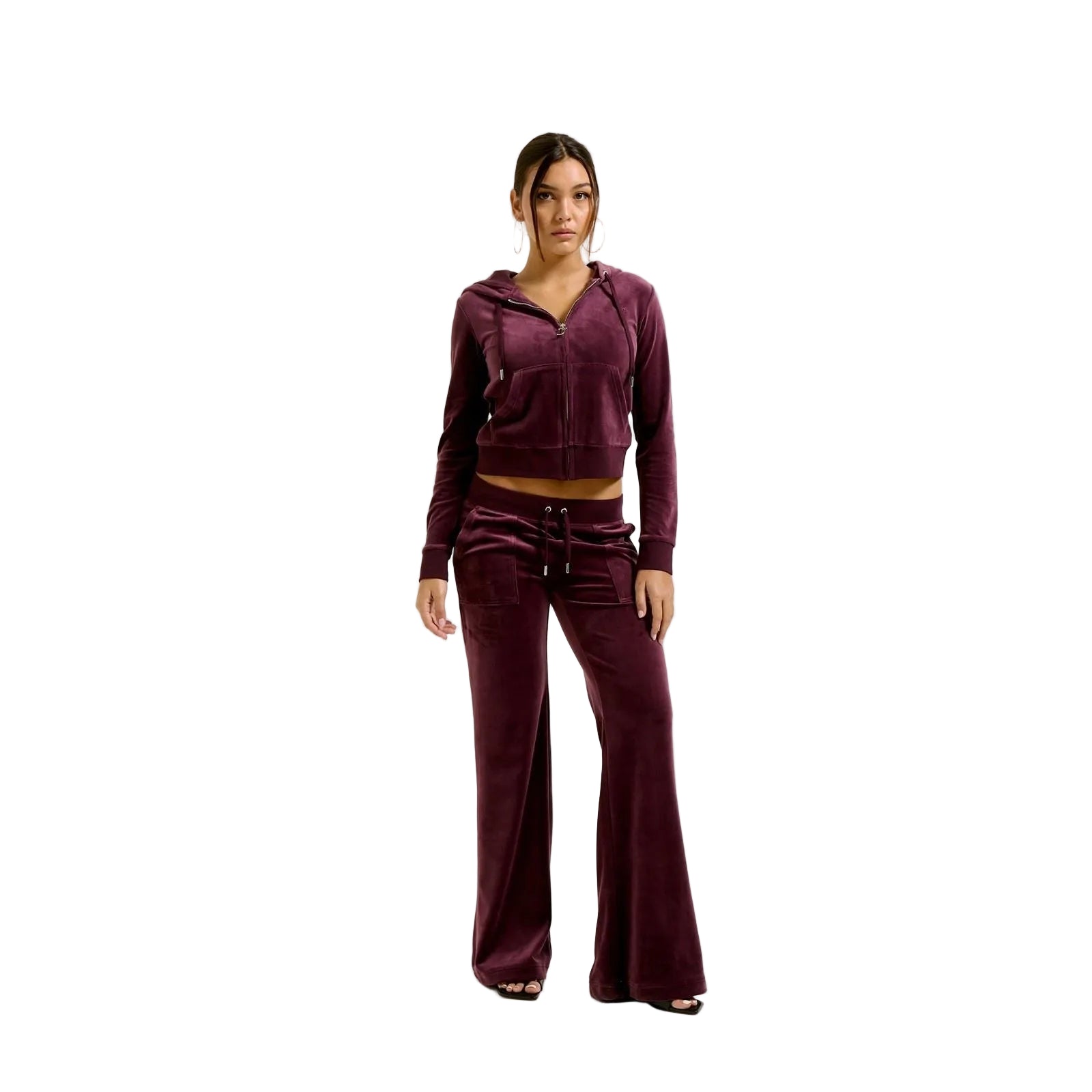 Juicy Couture Layla Synthetic Women's Wine Track Pants