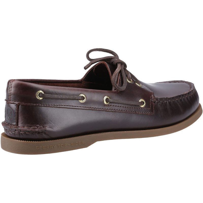 Sperry Authentic 2 Eye Leather Men's Amaretto Boat Shoes