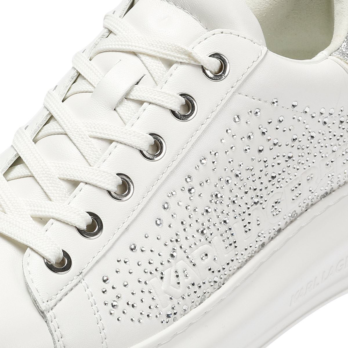 Karl Lagerfeld Kapri Konstellation Leather Women's White/Silver Trainers