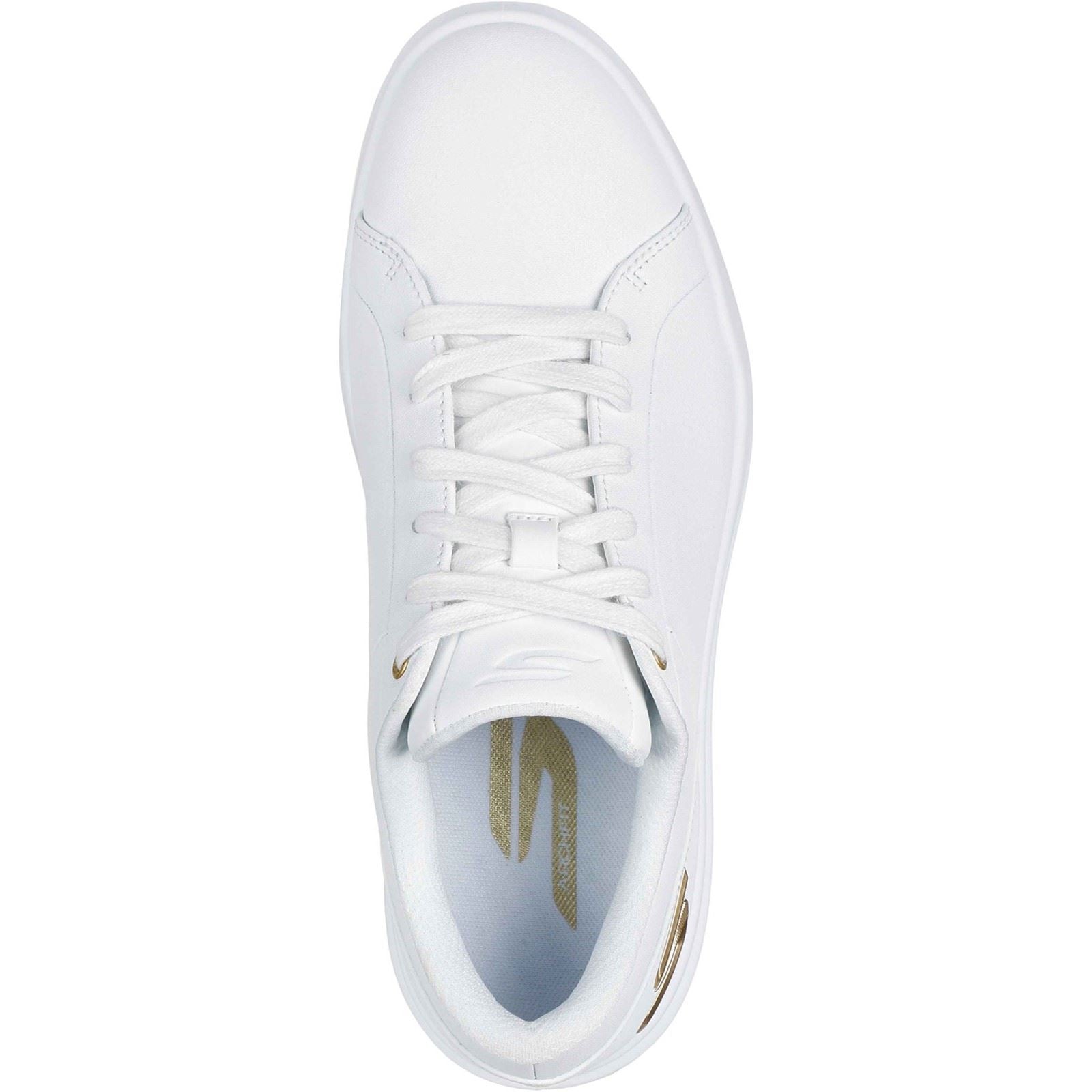 Skechers GO GOLF Drive 12 Leather Women's White/Gold Golf Shoes