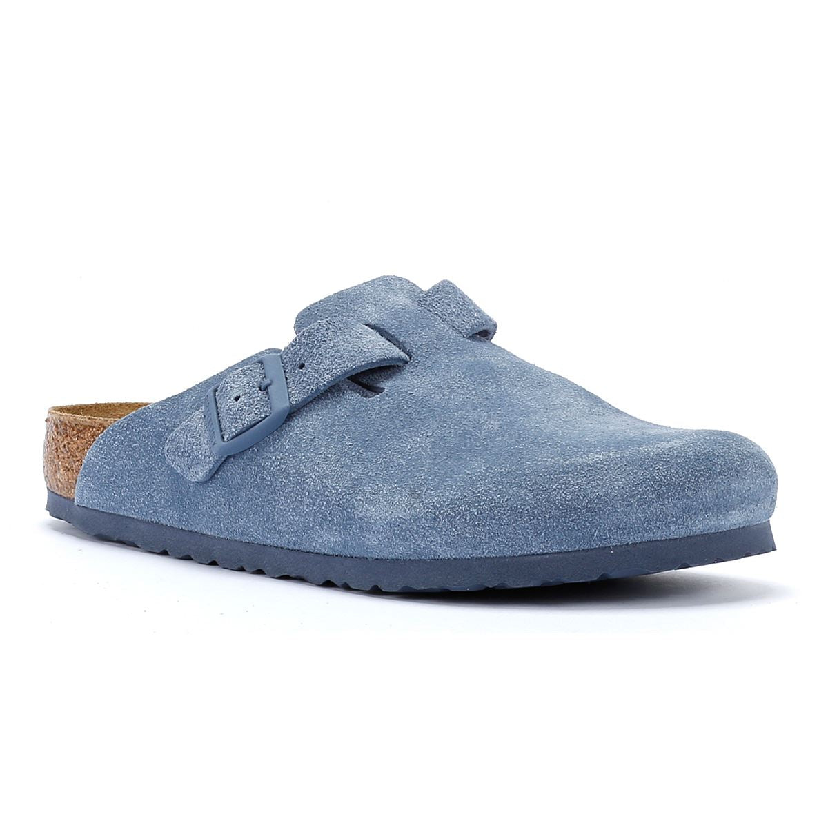 Birkenstock Boston Suede Elemental Blue Sandals