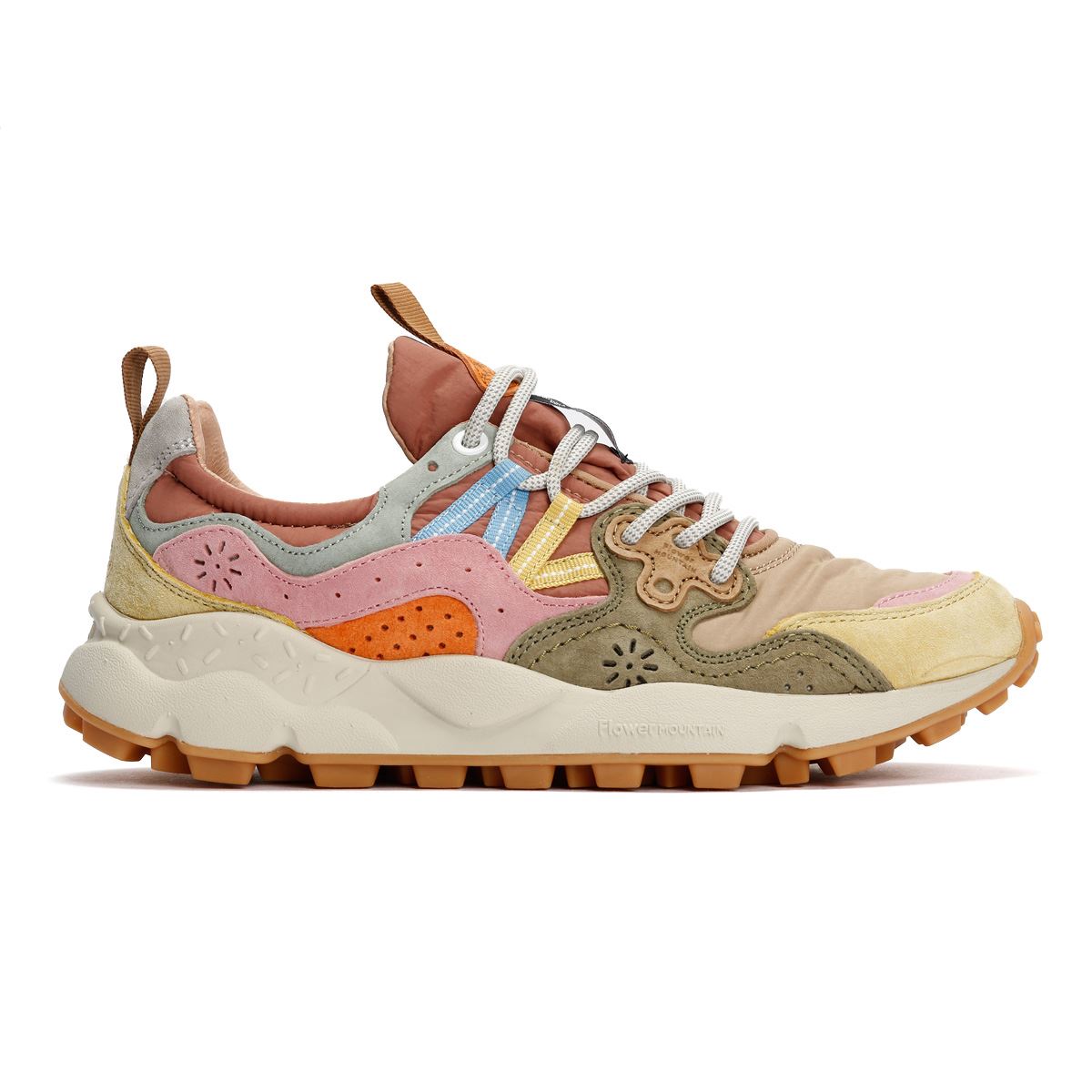 Flower Mountain Yamano 3 Women's Yellow/Pink/Olive Trainers