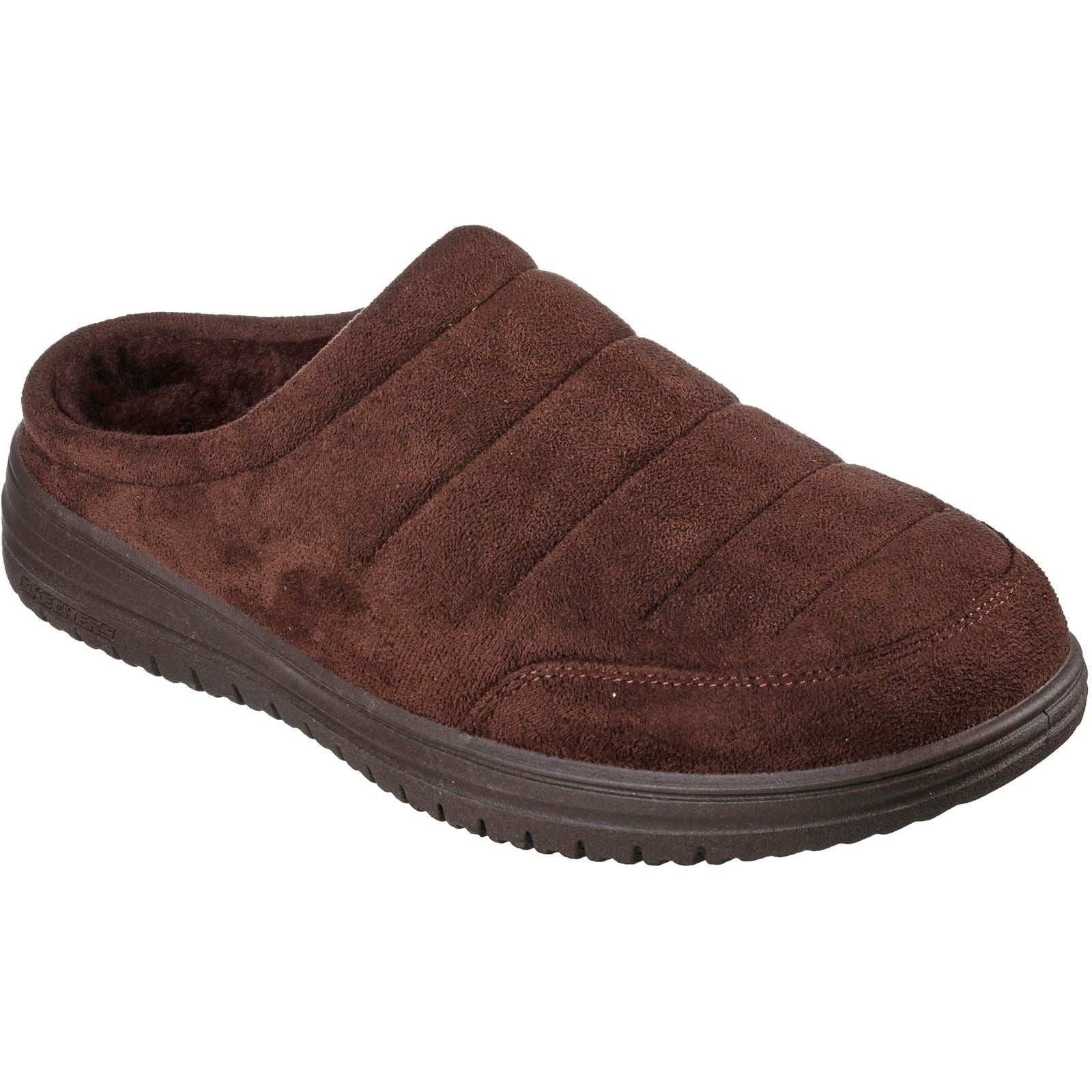 Skechers Relaxed Fit: Murette - Garvanza Microfiber Men's Chocolate Mules
