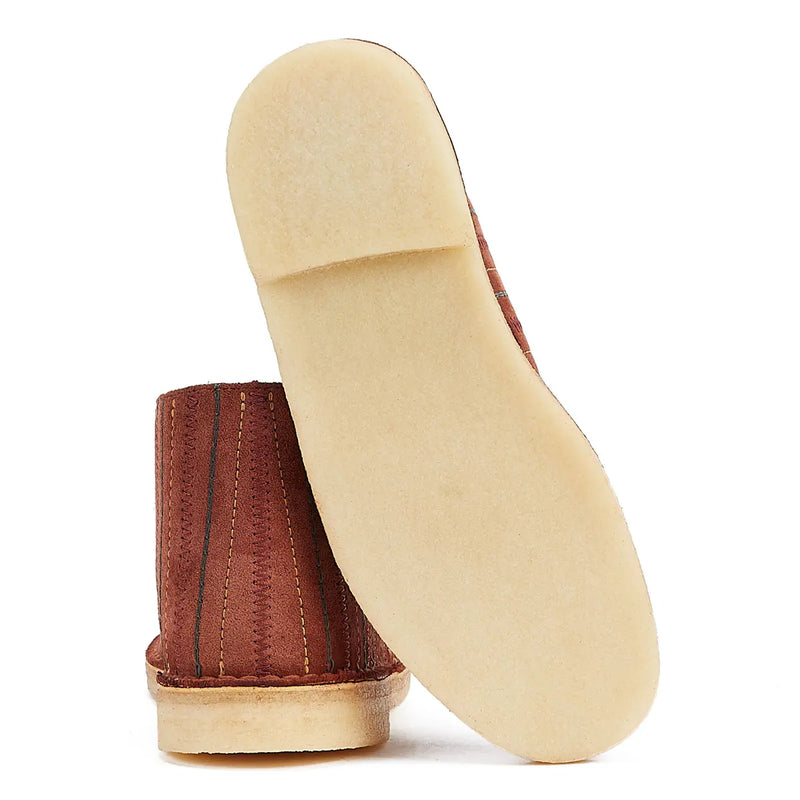 Clarks desert boot brown top suede