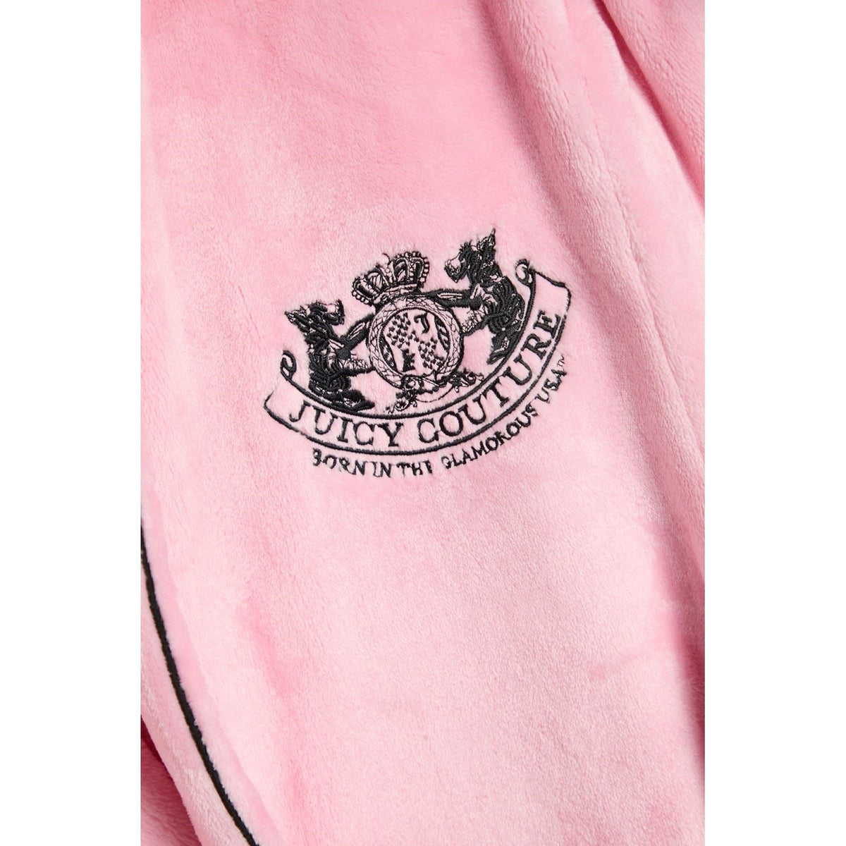 Juicy Couture Crest Robe Polyester Women's Pink Loungewear Robe