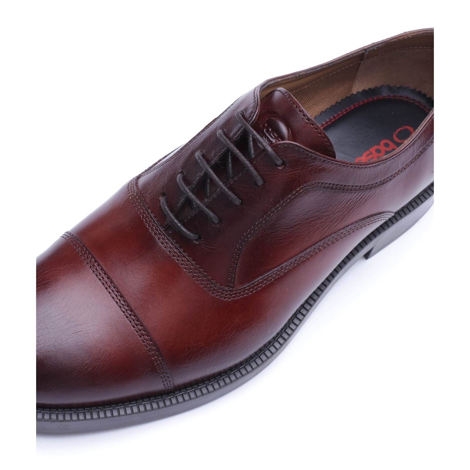 Base London Roma Leather Men's WASHED CHESTNUT Oxford Shoes