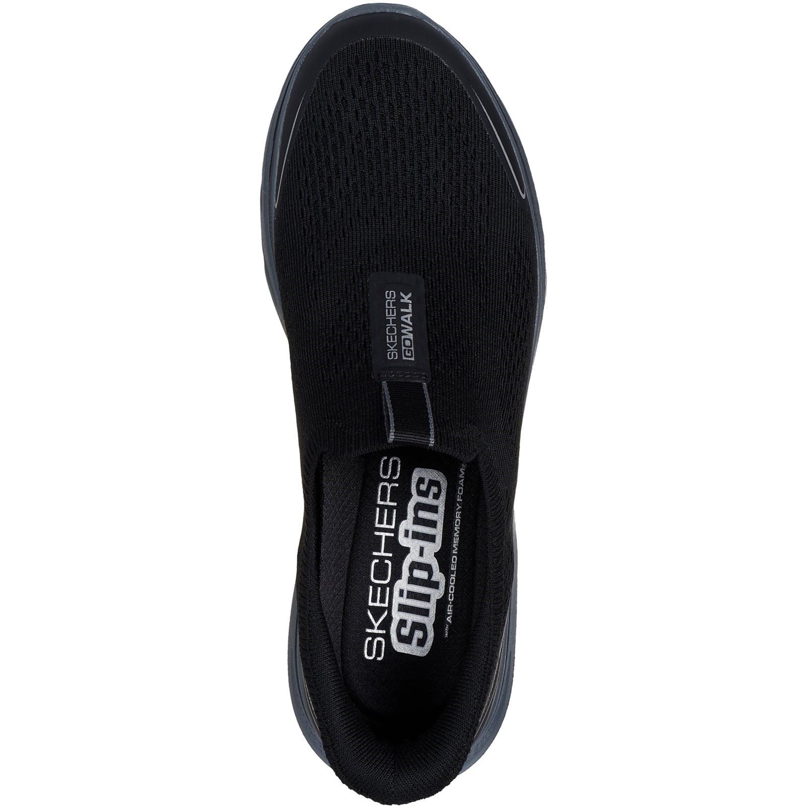 Skechers GO WALK 7 Easy On Evolution Textile Men's Black/Charcoal Trainers