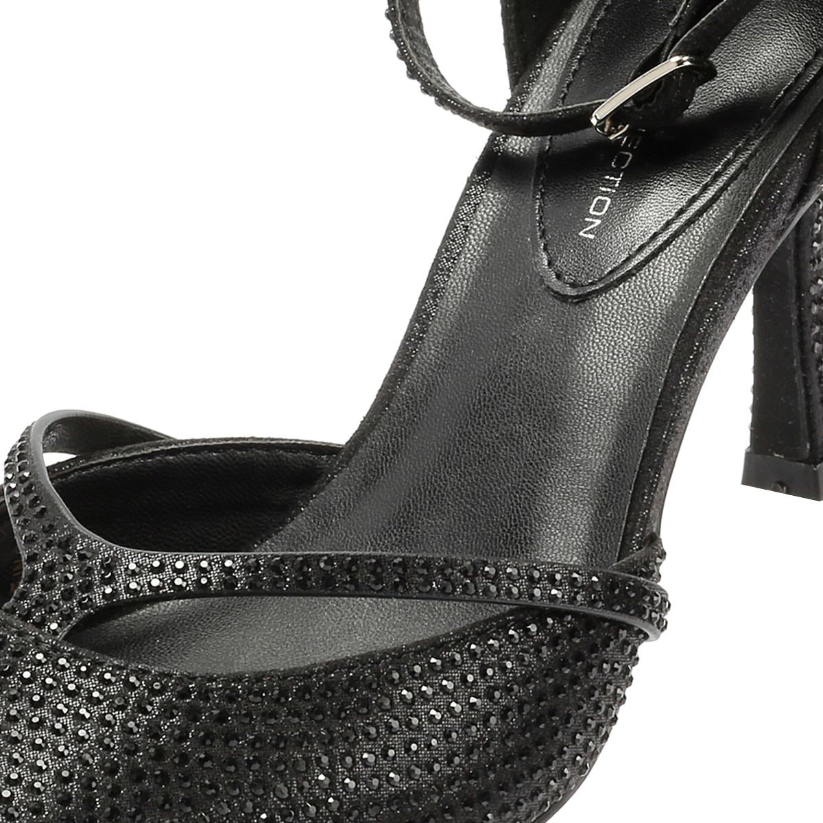 French Connection Nina Rhinstone Stilleto Women's Black Heels