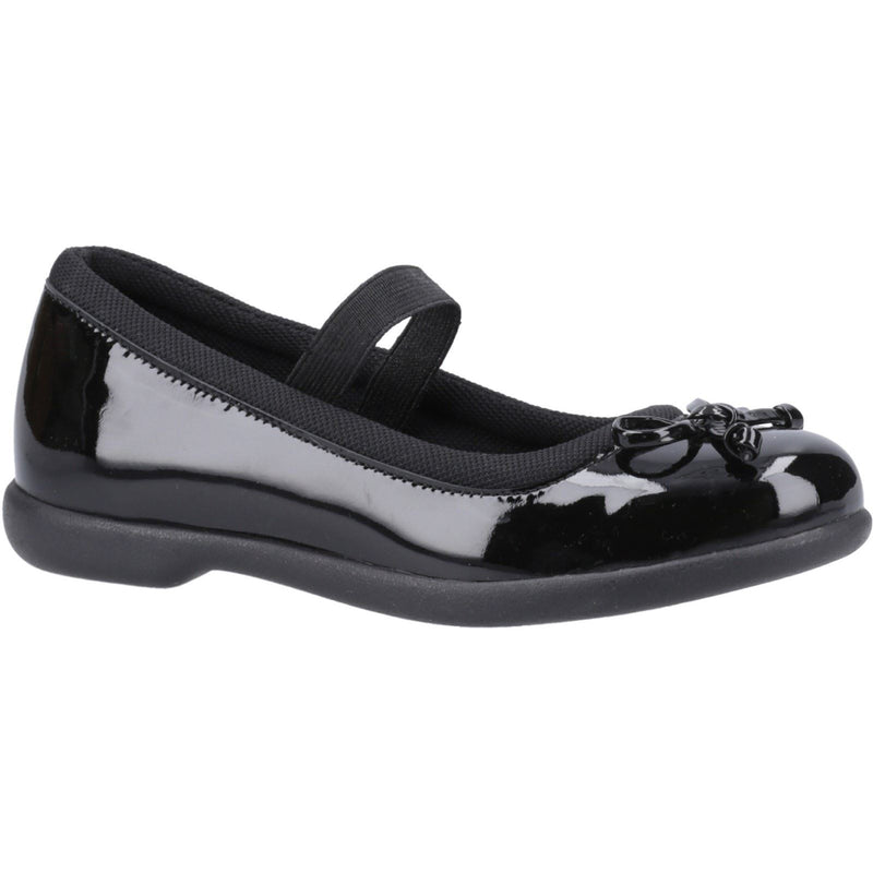 Hush Puppies Betty Patent Leather Junior Black Shoes