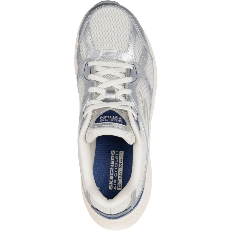 Skechers GO RUN Consistent 2.0 Volt Leather Women's Silver/Navy Trainers