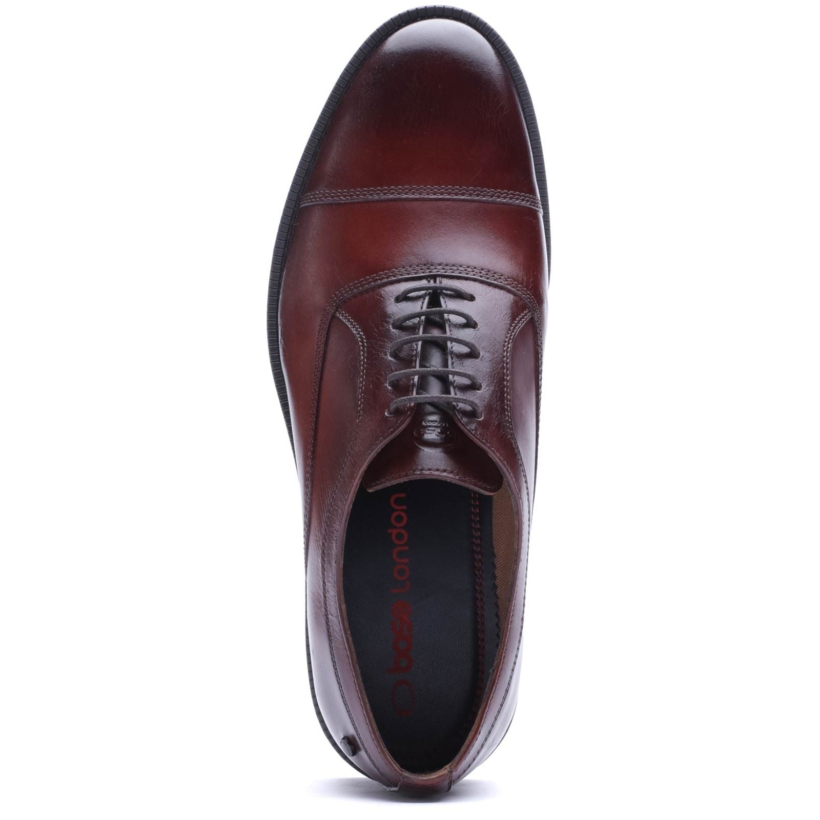 Base London Roma Leather Men's WASHED CHESTNUT Oxford Shoes