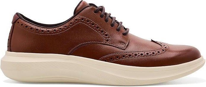 Cole Haan Grand Aerion Wingtip Oxfords Leather Men's British Tan Lace-Up Shoes