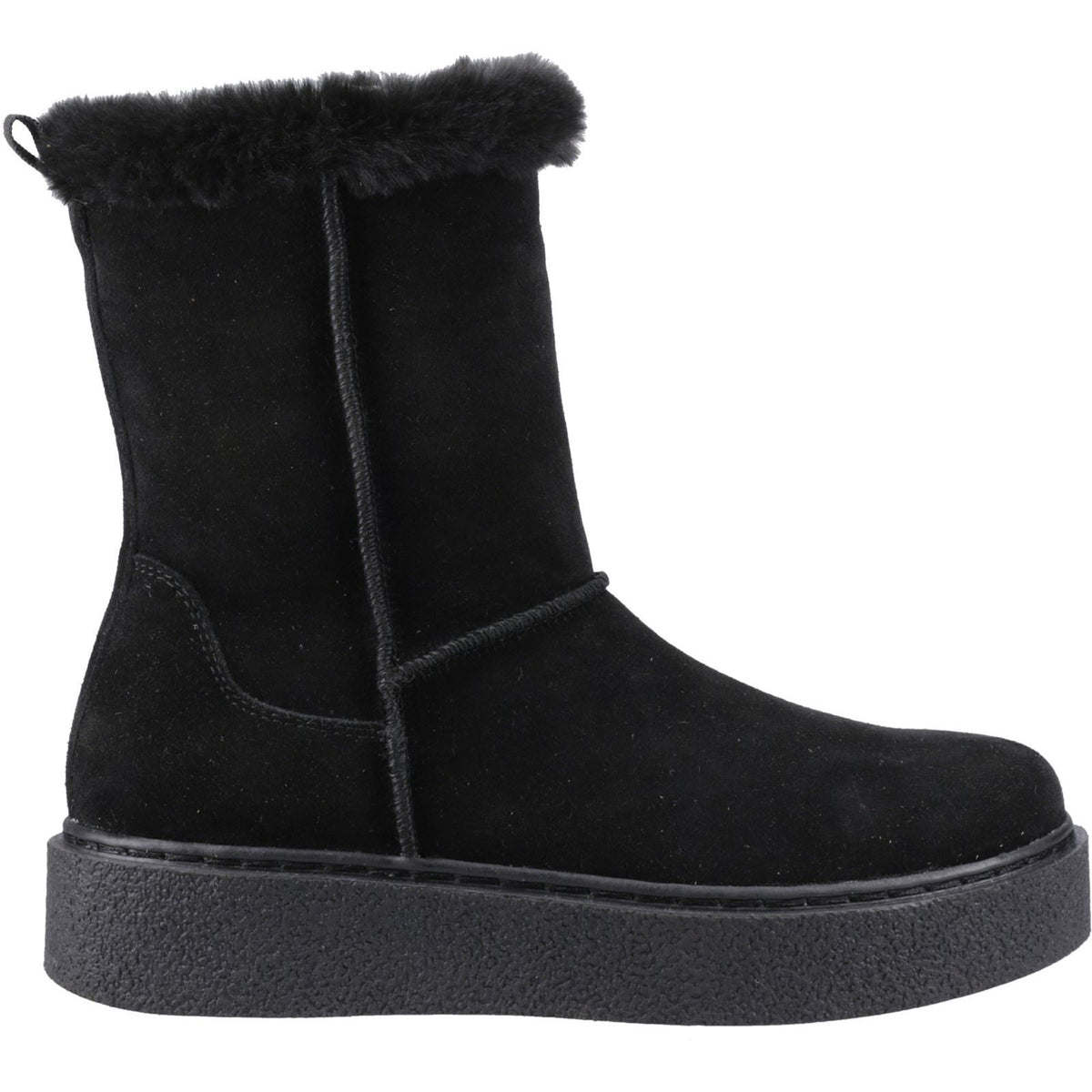 Hush Puppies Becca Mid Suede Women's Black Boots